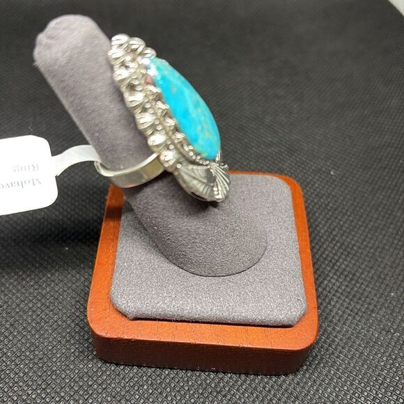 NWT size 6 Mohave Turquoise 925 Sterling Silver Ring - Picture 2 of 2